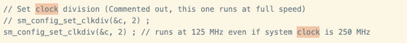 Changes in rgb.pio for doubled system clock rate