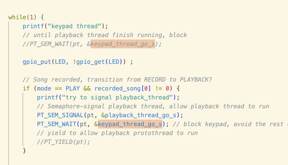 Keypad loop