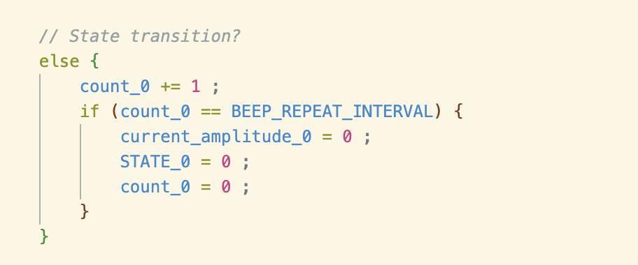 Removed state transition